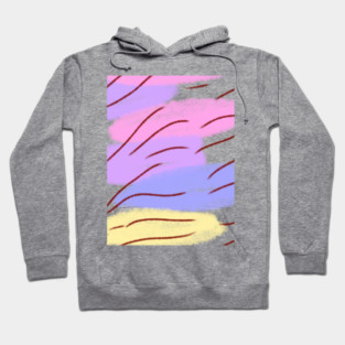 Pink purple watercolor abstract art Hoodie