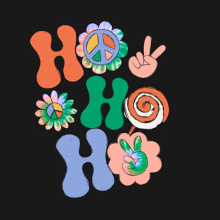 Hippie Ho Ho Ho Christmas Peace T-Shirt