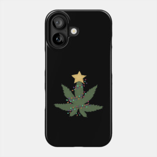 Weed Leaf Christmas Lights Phone Case