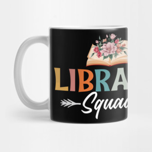 Floral Library Squad Librarian Bookworm Mug