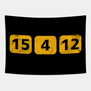 Green Bay Packers 15 4 12 Number Football Vintage Cool Tapestry