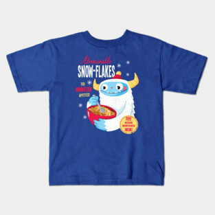 Yeti Cereal: Abominable Snowflakes Kids T-Shirt