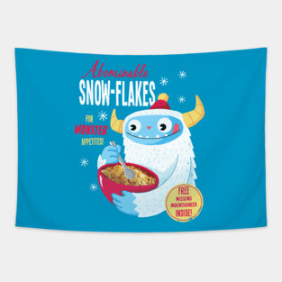 Yeti Cereal: Abominable Snowflakes Tapestry