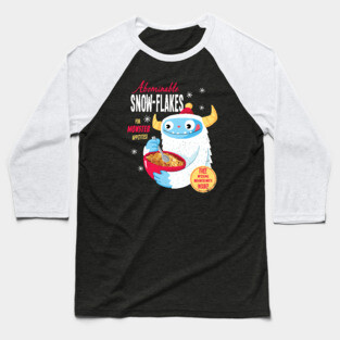 Yeti Cereal: Abominable Snowflakes Baseball T-Shirt