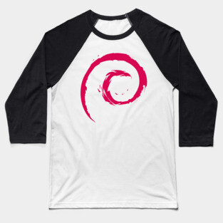 Debian Linux Logo Baseball T-Shirt