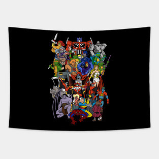 90s cartoon hero's Tapestry