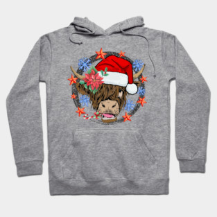 Highland Cow Christmas Hoodie