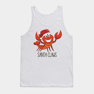 Santa Claws, Cute Funny Lobster Christmas Tank Top