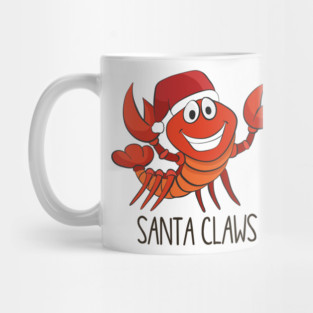 Santa Claws, Cute Funny Lobster Christmas Mug