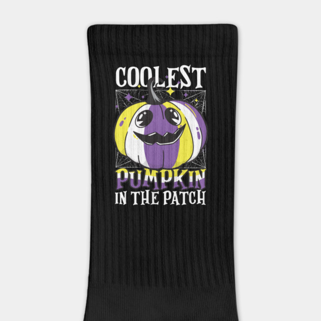 Gender Fluidity Coolest Pumpkin In The Patch Non-Binary Flag Jack O’ Lantern by creative