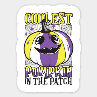 Gender Fluidity Coolest Pumpkin In The Patch Non-Binary Flag Jack O’ Lantern Magnet