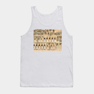 Ancient Egypt Pharaoh Papyrus Hieroglyphs Egyptian Civilization Tank Top