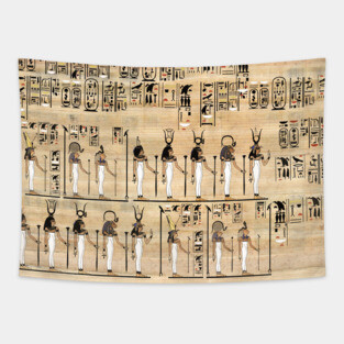 Ancient Egypt Pharaoh Papyrus Hieroglyphs Egyptian Civilization Tapestry