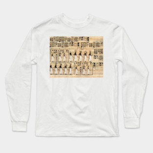 Ancient Egypt Pharaoh Papyrus Hieroglyphs Egyptian Civilization Long Sleeve T-Shirt