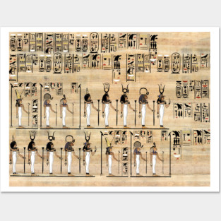 Ancient Egypt Pharaoh Papyrus Hieroglyphs Egyptian Civilization Posters and Art