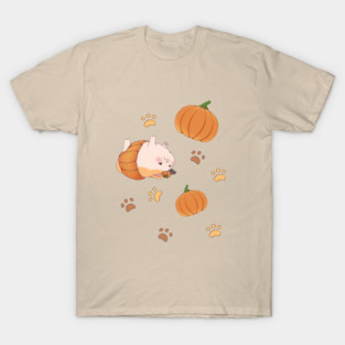 FFXIV - Halloween Pumpkins Fat Cat T-Shirt