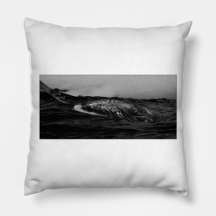 whale b&w Pillow