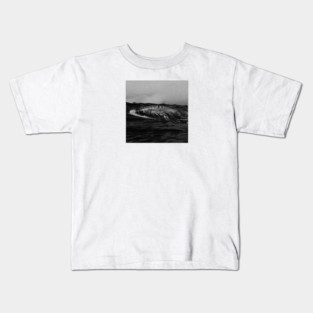 lonely whale b&w Kids T-Shirt