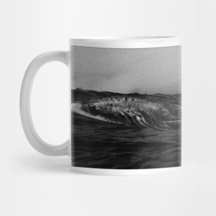 lonely whale b&w Mug