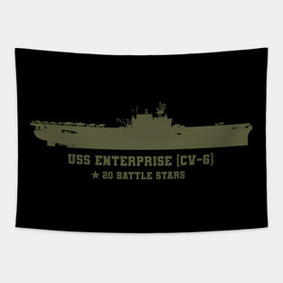 USS Enterprise (CV-6) - US Naval Vessel Tapestry