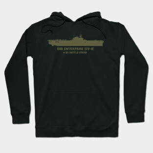 USS Enterprise (CV-6) - US Naval Vessel Hoodie