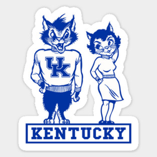 Vintage Kentucky Wildcat Couple Sticker