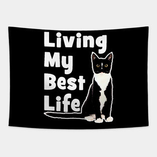 Living My Best Life - Cat Tapestry