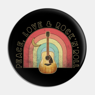 guitar vintage rock n roll peace love music Pin