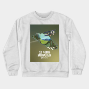 Cuc Phuong National Park Vietnam map Crewneck Sweatshirt