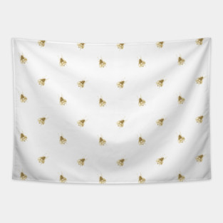 Gold Ditsy Bee Print Tapestry