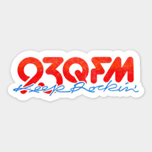93QFM /// Milwaukee Rock Radio Station Sticker