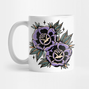 purple rose tattoo Mug