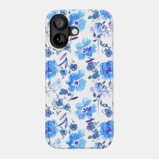 Blue Floral Pattern Phone Case