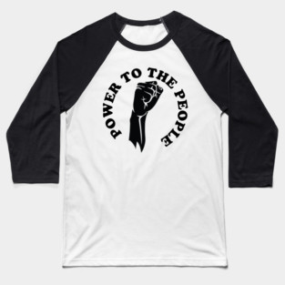 Power to the people, Black history Baseball T-Shirt