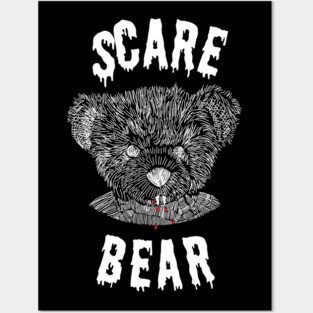 Halloween Scare Bear Horror Posters and Art