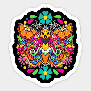 Day of the Dead Sugar Skull Butterfly Sugar Skulls Sugar Sticker