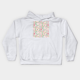 Anemone Floral Pattern Kids Hoodie
