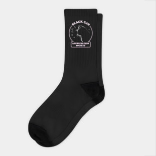 Black Cat Appreciation Society - Retro Witch Halloween Costume Socks