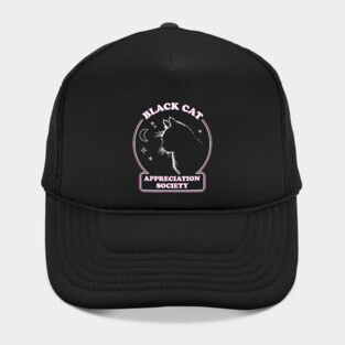 Black Cat Appreciation Society - Retro Witch Halloween Costume Hat