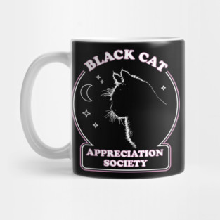 Black Cat Appreciation Society - Retro Witch Halloween Costume Mug