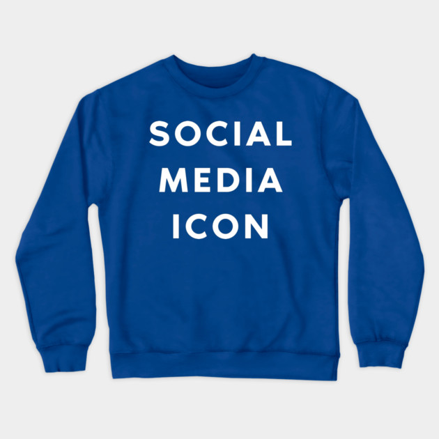 Social Media Icon Crewneck Sweatshirt by Litehouse Tees