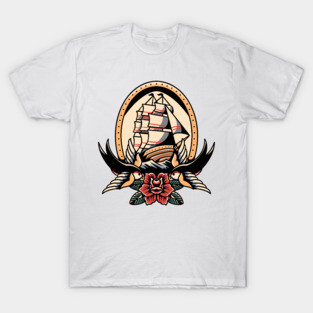 swallow and ship tattoo T-Shirt