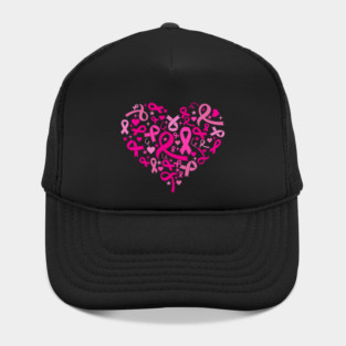 Breast Cancer Awareness Heart Hat