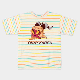 Okay Karen - Moxie in Drag - Helluva Boss Moxxie Imp Karen gray Kids T-Shirt