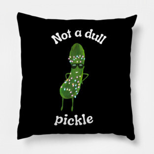 Funny Pickle With Christmas Lights | Not a Dull Pickle Pillow