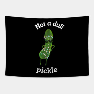 Funny Pickle With Christmas Lights | Not a Dull Pickle Tapestry