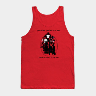 Vintage Victorian Dickens Christmas Quote Tank Top