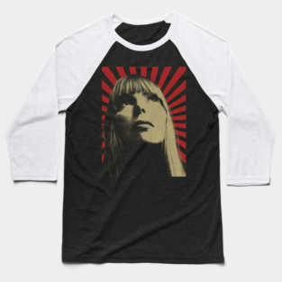Joni Mitchell \ Vintage Style Design \\ Fan Art Design Baseball T-Shirt