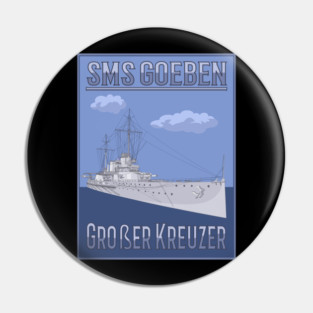 SMS Goeben 1911 German Battleship Vintage Diagram Gift Pin