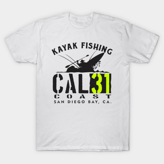 CAL31 Coast Kayak Fishing San Diego Bay T-Shirt by Bad Tuna Bob